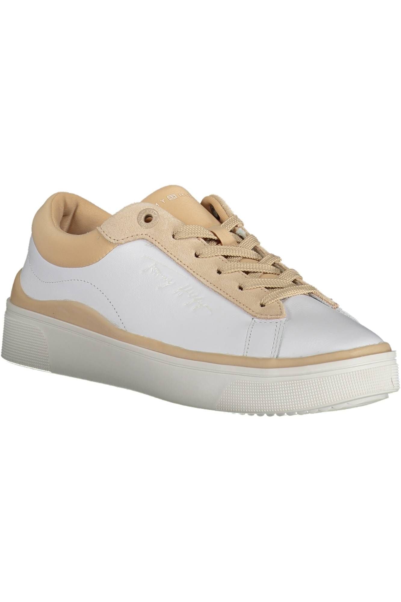 White Leather Women Sneaker - SEHABRANDS