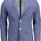 Blue Polyester Men Jacket - SEHABRANDS