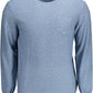 Light Blue Cotton Men Sweater - SEHABRANDS