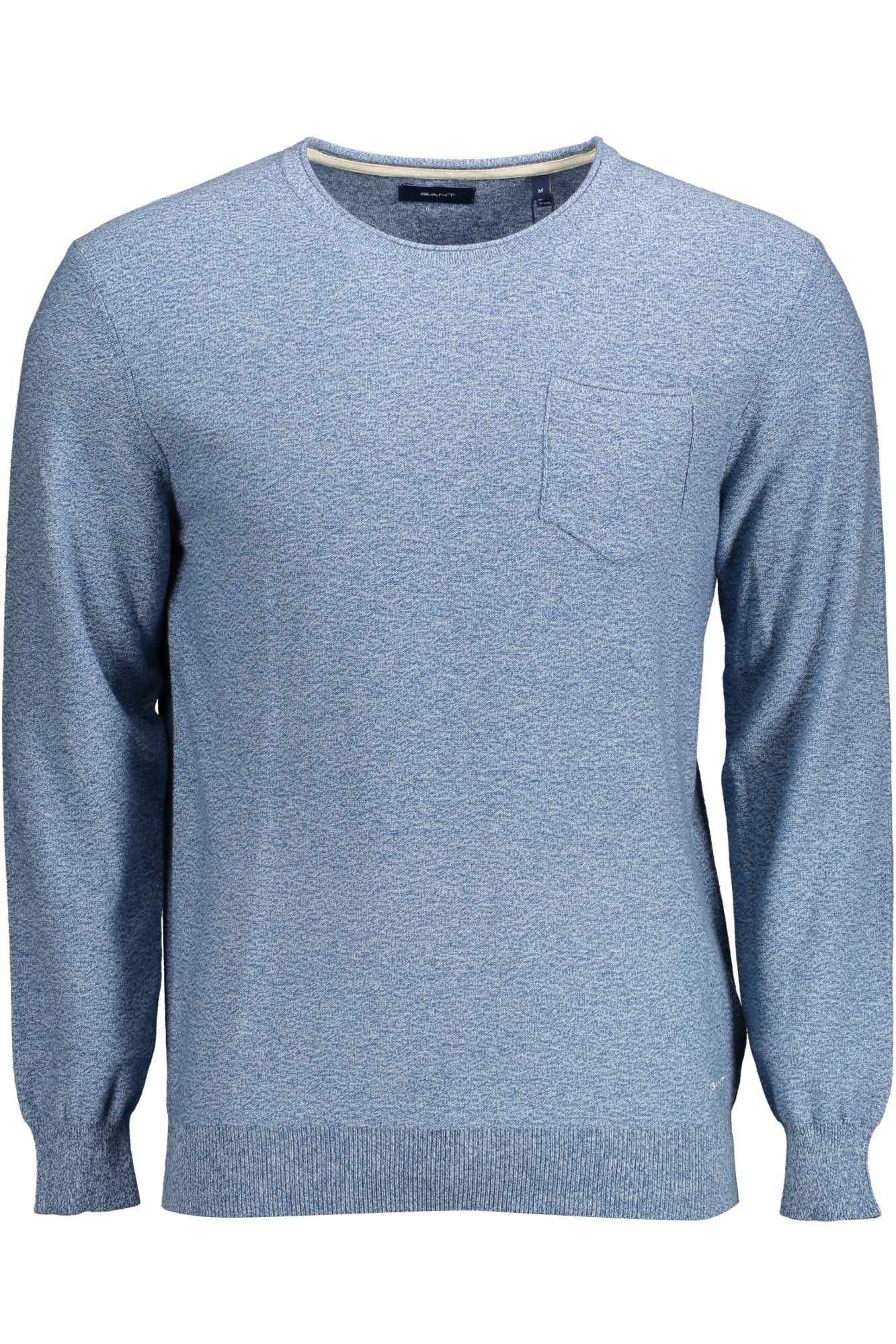 Light Blue Cotton Men Sweater - SEHABRANDS