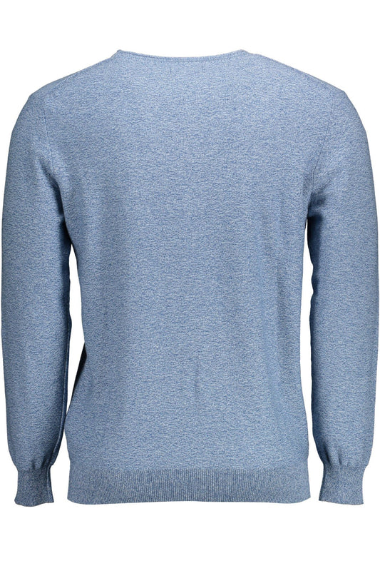 Light Blue Cotton Men Sweater - SEHABRANDS