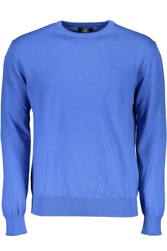 Blue Cotton Men Sweater - SEHABRANDS