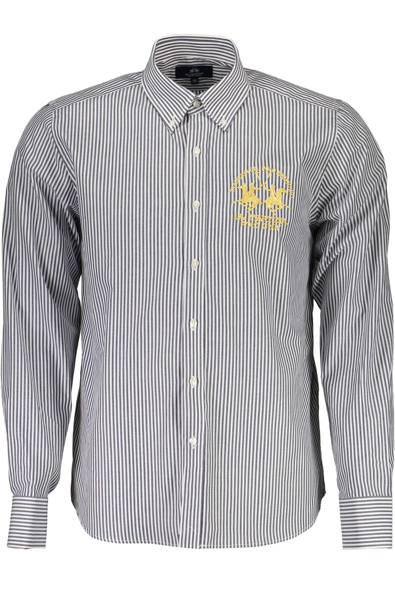 Blue Cotton Men Shirt - SEHABRANDS