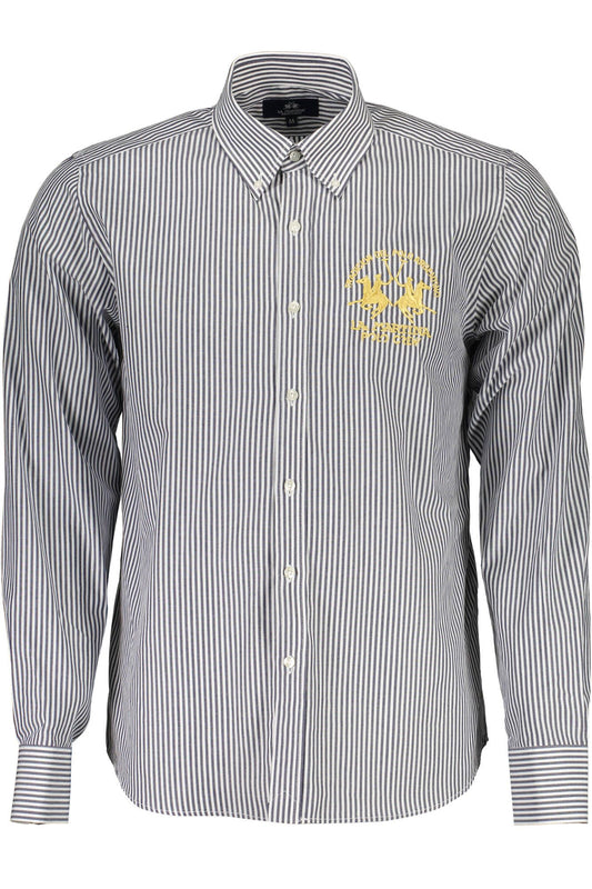 Blue Cotton Men Shirt - SEHABRANDS