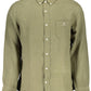 Green Linen Men Shirt - SEHABRANDS