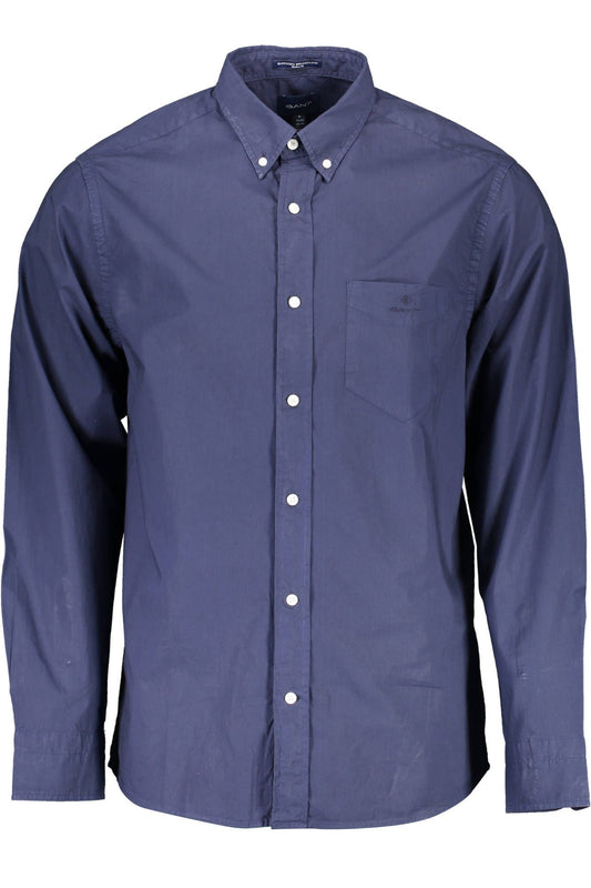 Blue Cotton Men Shirt - SEHABRANDS