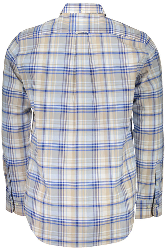 Light Blue Cotton Men Shirt - SEHABRANDS