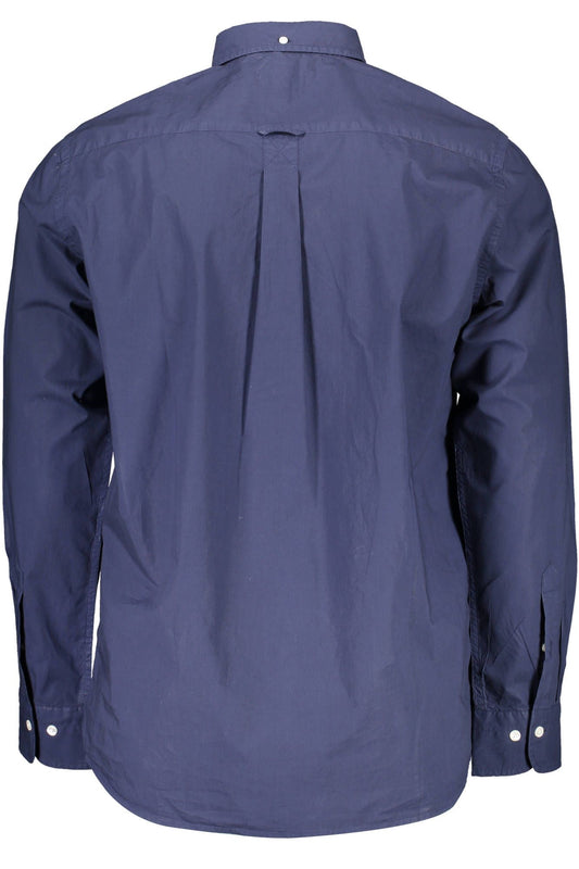 Blue Cotton Men Shirt - SEHABRANDS