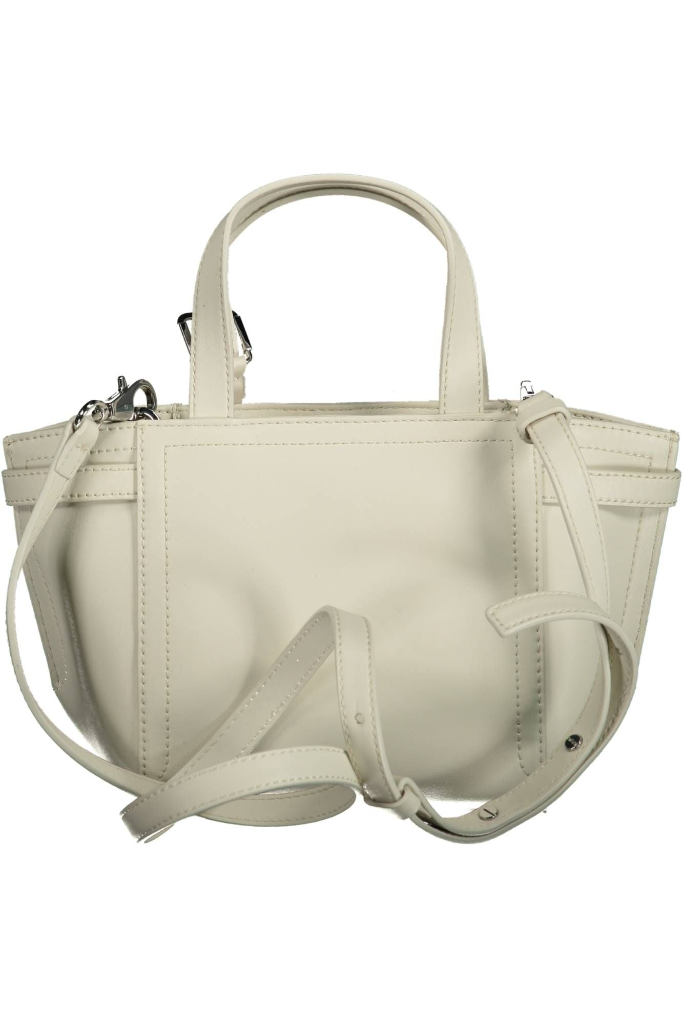 White Polyester Women Handbag - SEHABRANDS