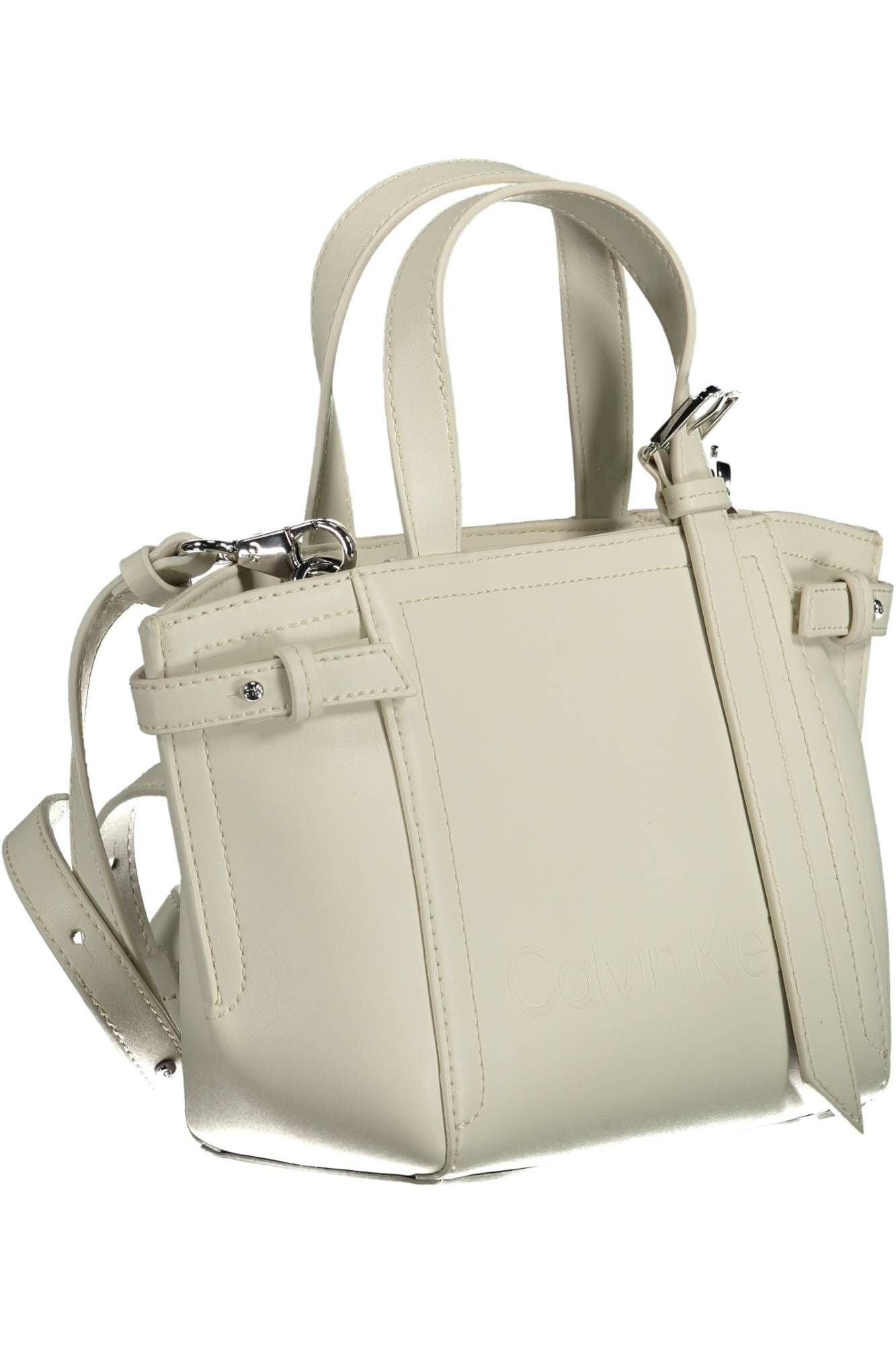 White Polyester Women Handbag - SEHABRANDS