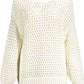 White Cotton Women Sweater - SEHABRANDS