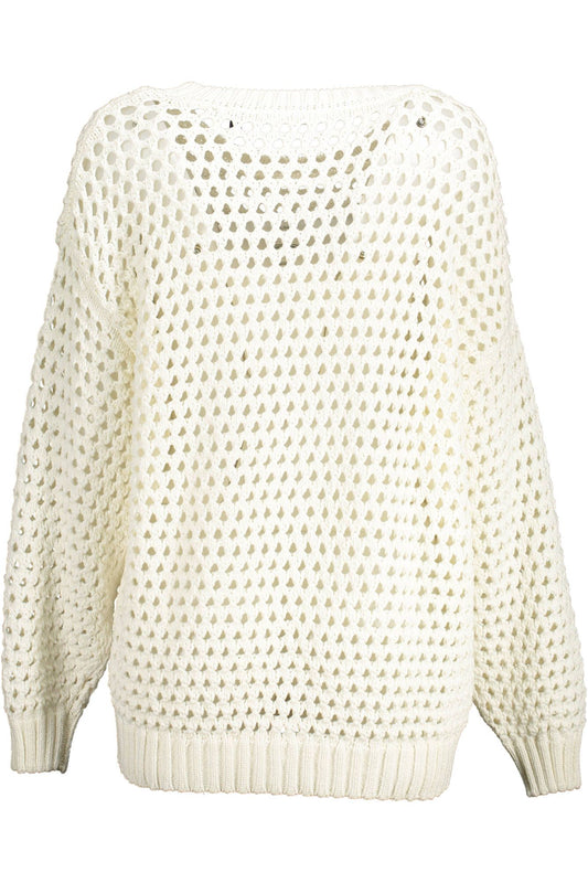 White Cotton Women Sweater - SEHABRANDS