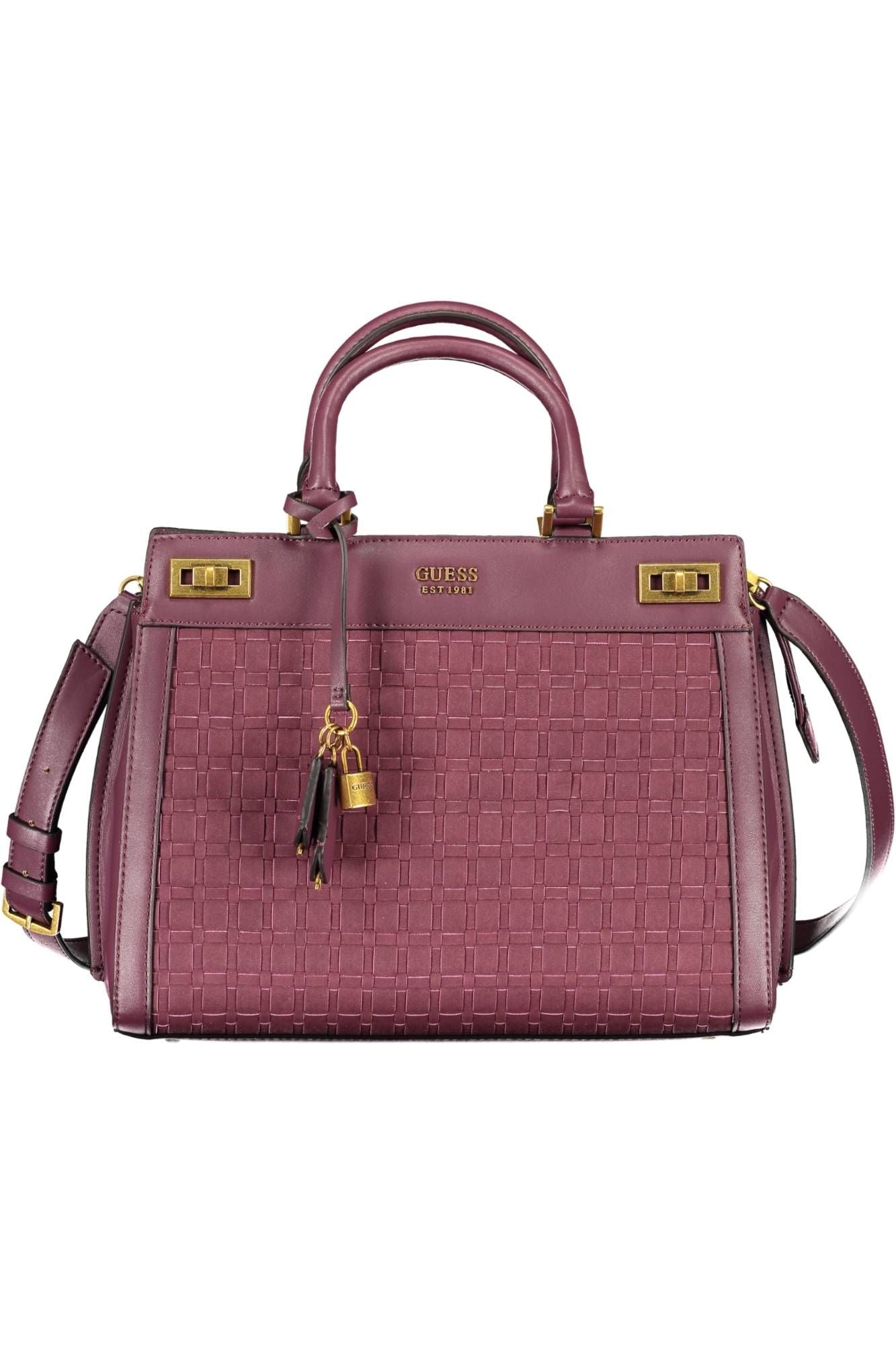 Elegant Purple Polyurethane Handbag - SEHABRANDS