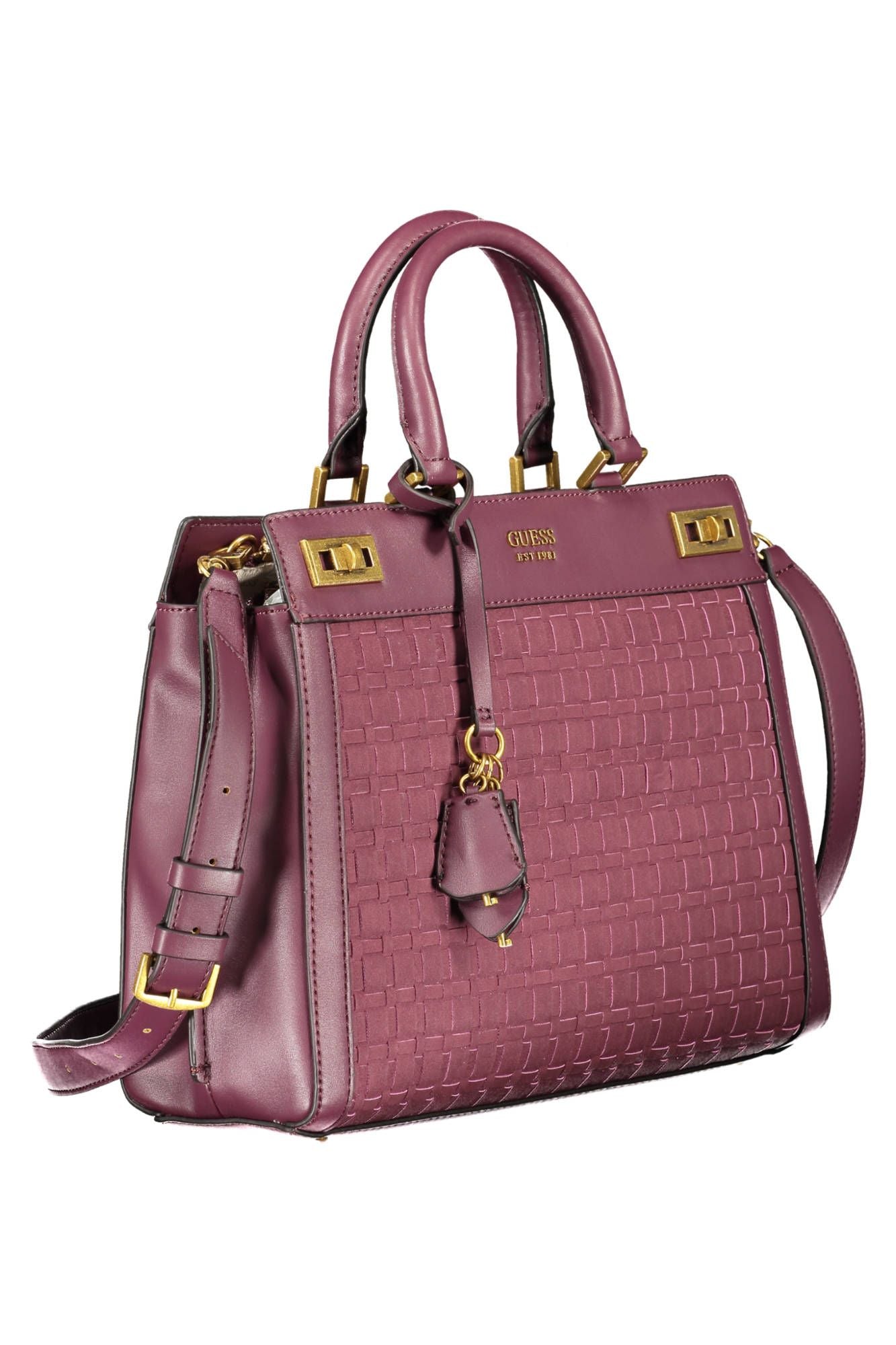 Elegant Purple Polyurethane Handbag - SEHABRANDS