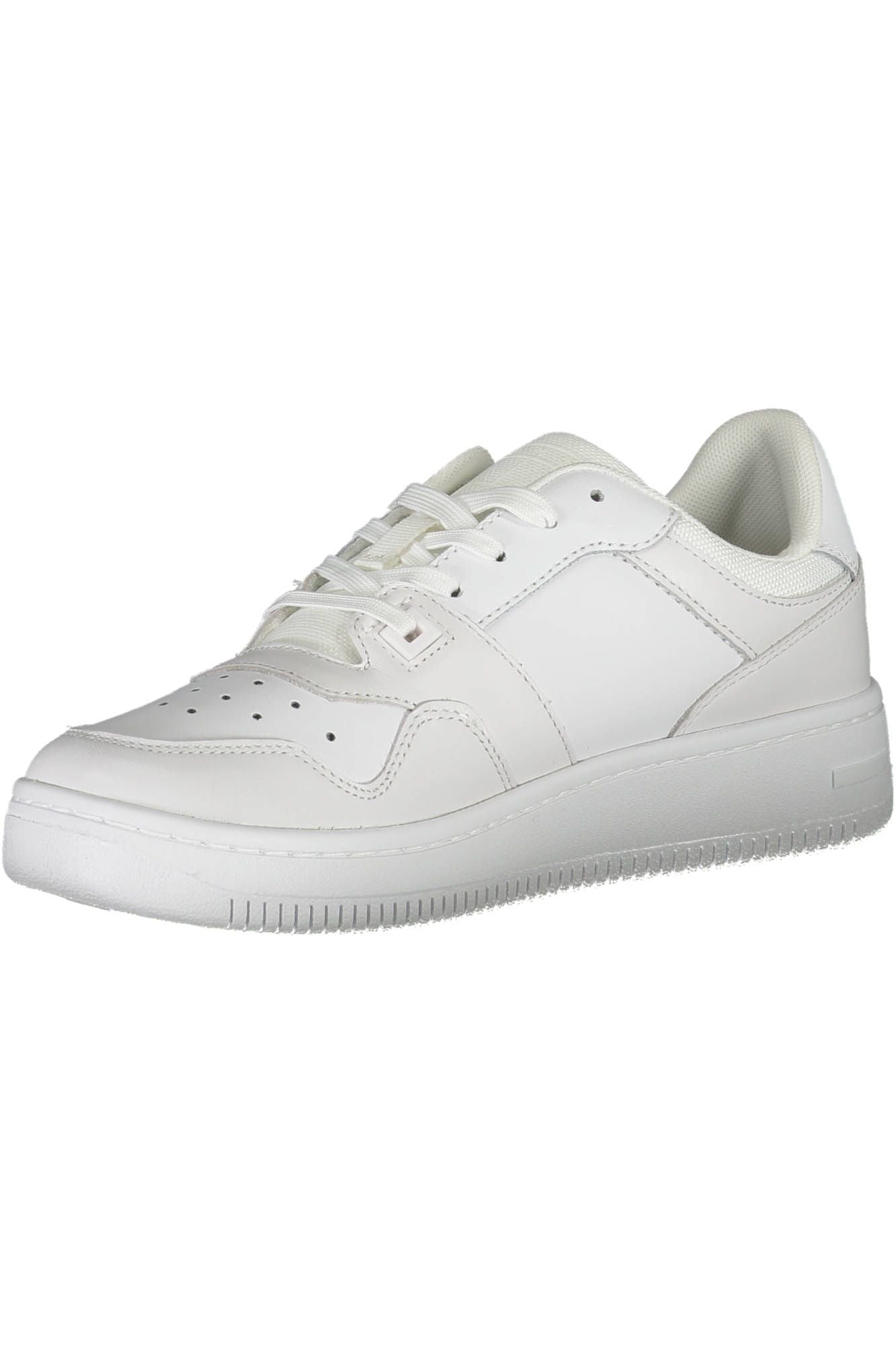 White Polyester Women Sneaker - SEHABRANDS