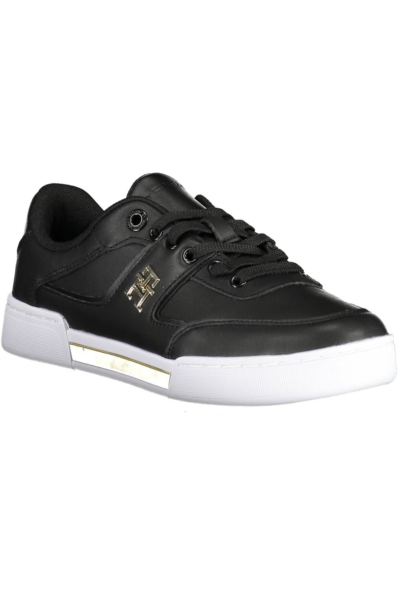 Black Leather Women Sneaker - SEHABRANDS