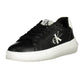 Black Leather Women Sneaker - SEHABRANDS