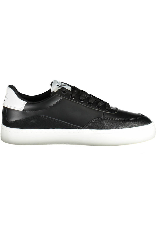 Black Leather Women Sneaker - SEHABRANDS