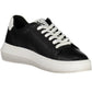 Black Leather Women Sneaker - SEHABRANDS