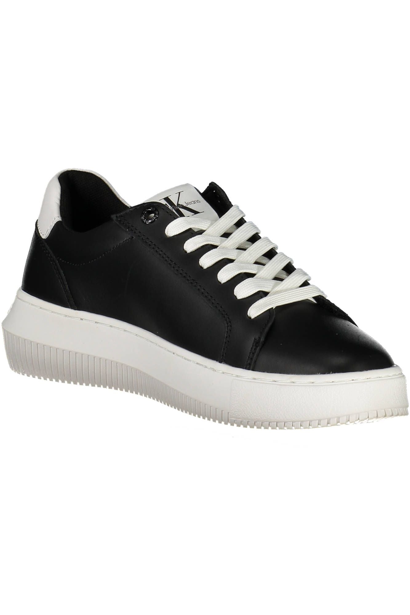 Black Leather Women Sneaker - SEHABRANDS