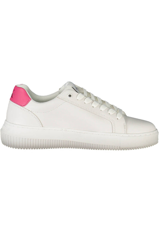 White Leather Women Sneaker - SEHABRANDS