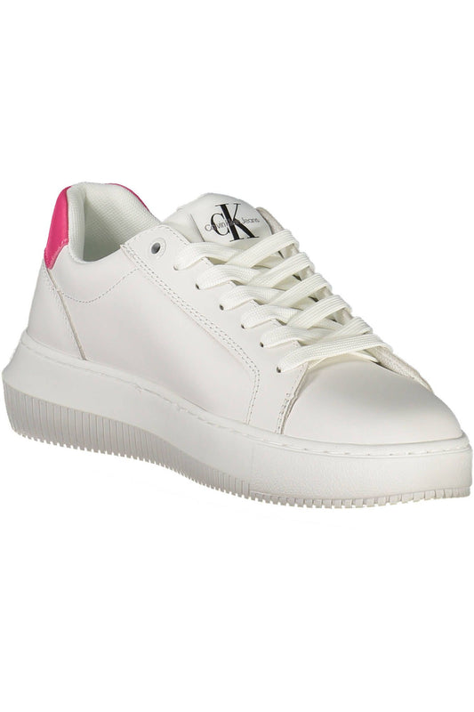 White Leather Women Sneaker - SEHABRANDS