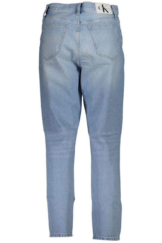 Light Blue Cotton Women Jeans - SEHABRANDS