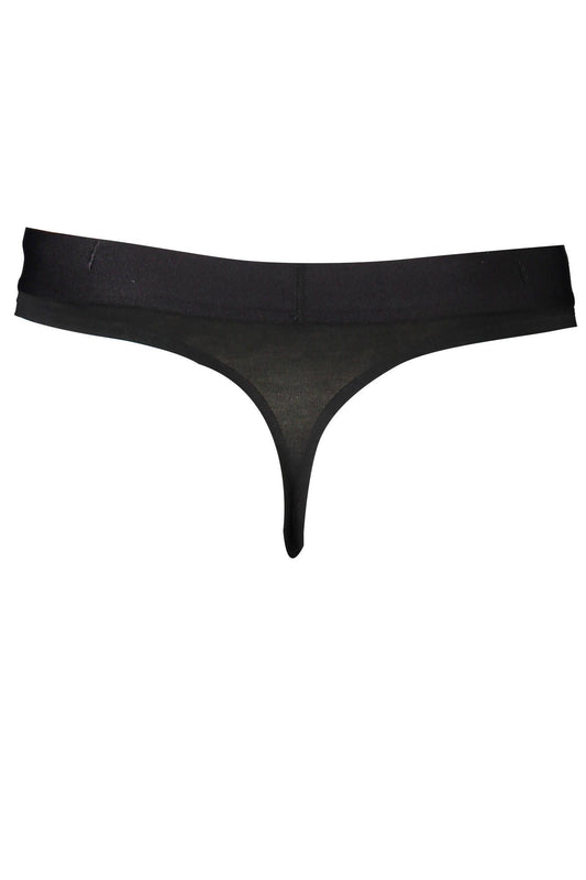 Black Cotton Women Thong - SEHABRANDS