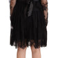 Elegant Floral Lace Long Sleeve Shift Dress - SEHABRANDS