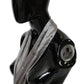 Sleek Silver Silk Neck Scarf for Men - SEHABRANDS