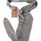 Sleek Silver Silk Neck Scarf for Men - SEHABRANDS