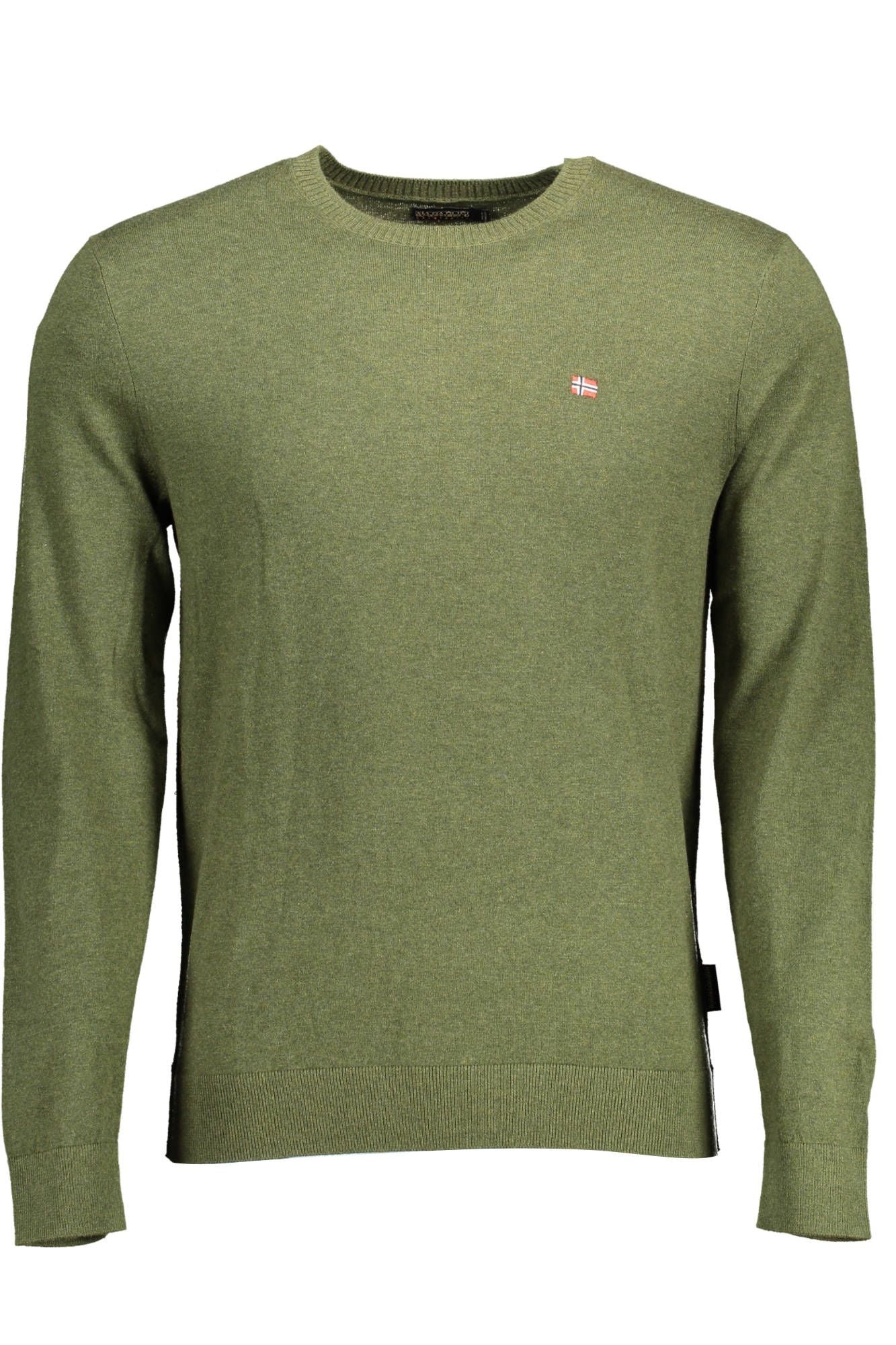 Green Cotton Men Sweater - SEHABRANDS