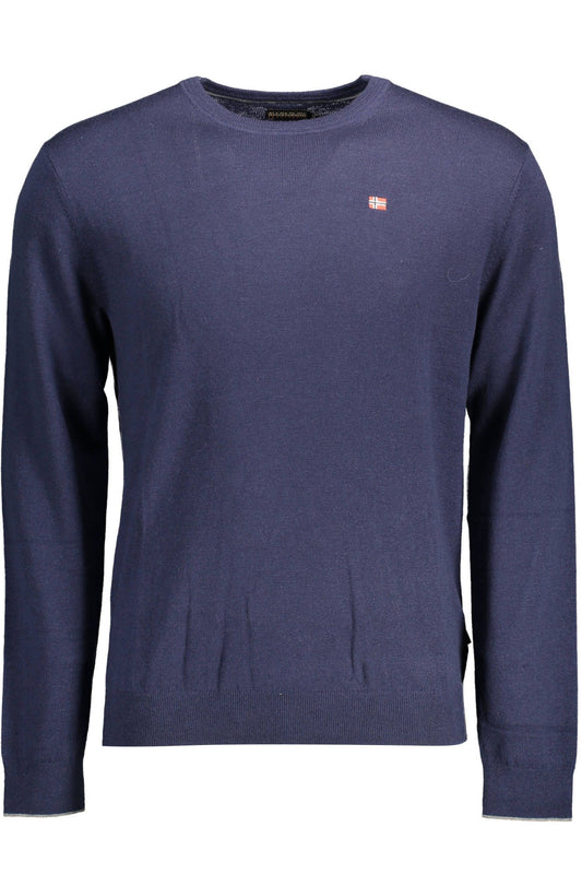 Blue Wool Men Sweater - SEHABRANDS