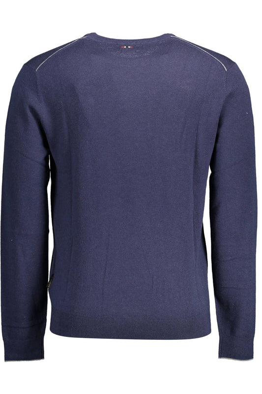 Blue Wool Men Sweater - SEHABRANDS