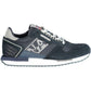 Blue Leather Men Sneaker - SEHABRANDS