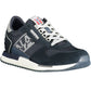 Blue Leather Men Sneaker - SEHABRANDS