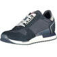 Blue Leather Men Sneaker - SEHABRANDS