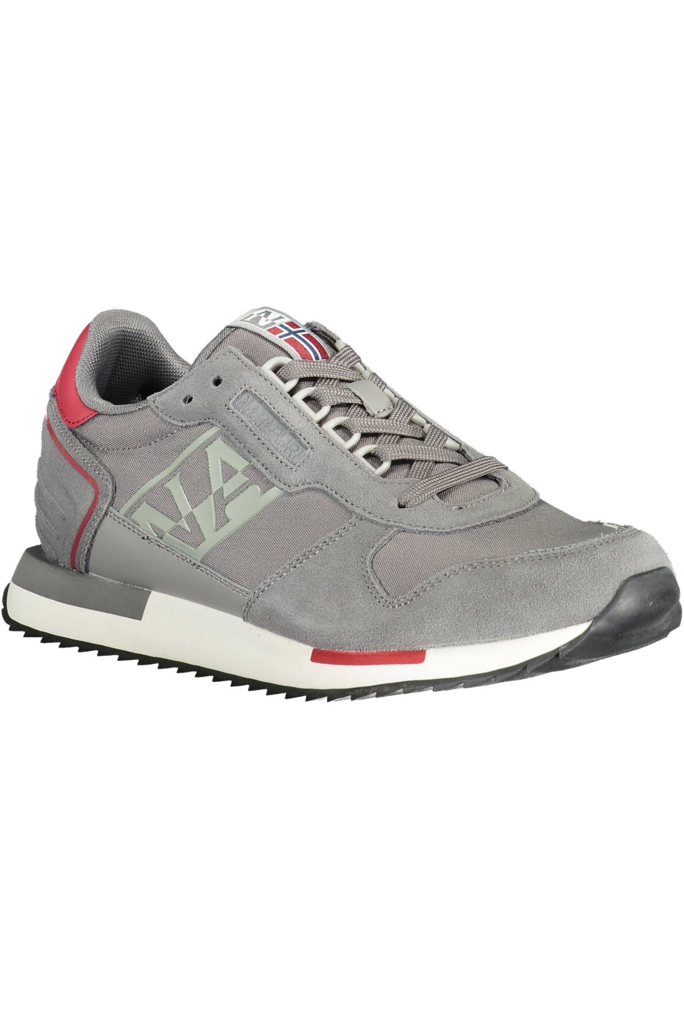 Gray Leather Men Sneaker - SEHABRANDS