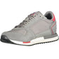 Gray Leather Men Sneaker - SEHABRANDS