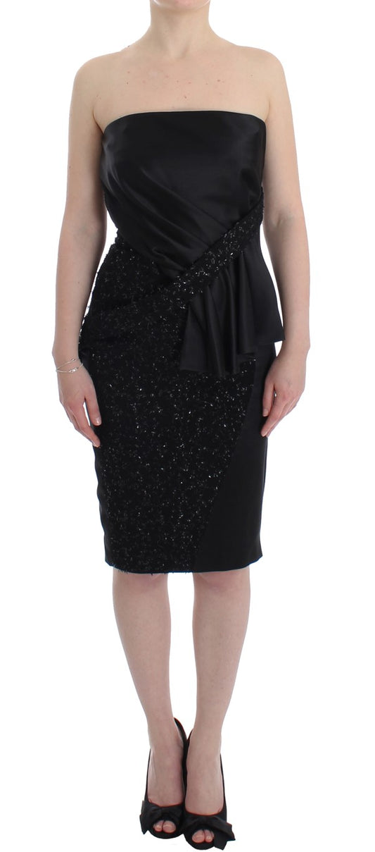 Elegant Strapless Black Dress - SEHABRANDS