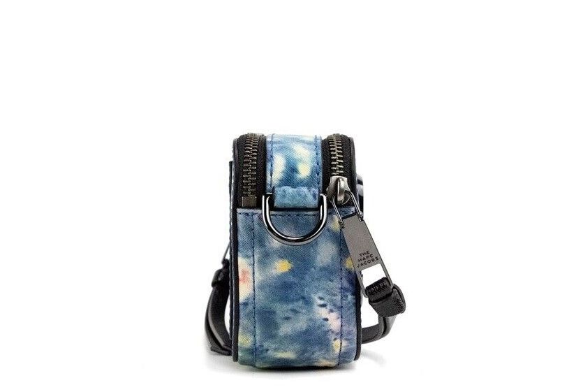 The Snapshot bag Watercolor Blue Printed Leather Shoulder Bag Purse - SEHABRANDS