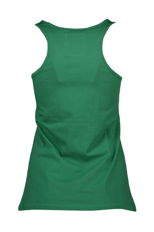 Green Cotton Women Tank Top - SEHABRANDS