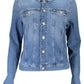 Blue Cotton Women Jacket - SEHABRANDS