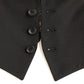 Dolce & Gabbana Elegant Silk-Blend Black Blazer with Scarf Back Detail