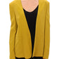 Elegant Mustard Silk Blend Jacket - SEHABRANDS