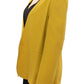 Elegant Mustard Silk Blend Jacket - SEHABRANDS