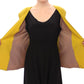 Elegant Mustard Silk Blend Jacket - SEHABRANDS