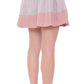 Sleek Pleated Mini Skirt in Pink and Gray - SEHABRANDS