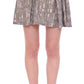 Chic Gray Pleated Mini Skirt - SEHABRANDS