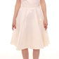 Elegant White Tea Halterneck Dress - SEHABRANDS